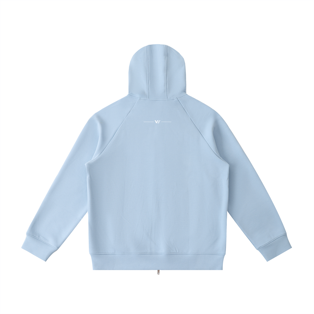 V// HEAVY Thick Raglan Sleeve Zip Hoodie - Unisex