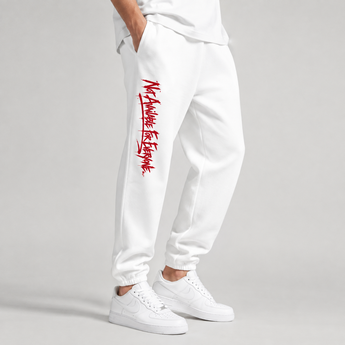 V// DROP Oversize Fluffy Sweatpants - UNVAILABLE RED PROD