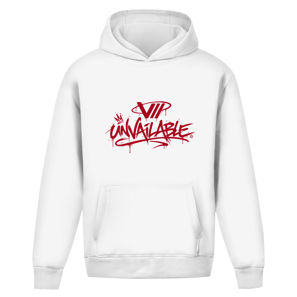 V// DROP Oversize Hoodie Ohne Kordel - UNVAILABLE RED PROD