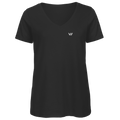 V// CHILL Damen Premium Bio V-Neck T-Shirt