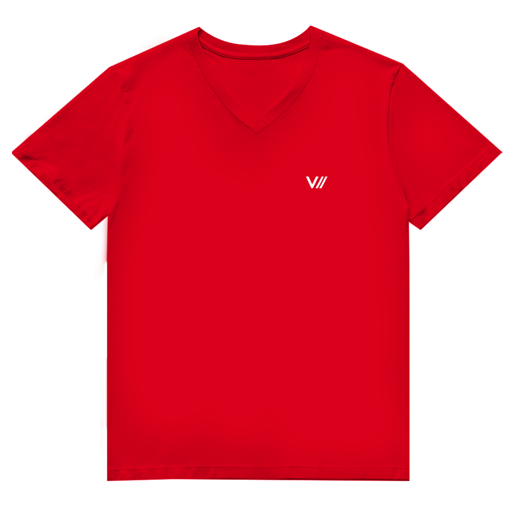 V// CHILL Herren Premium Bio V-Neck T-Shirt