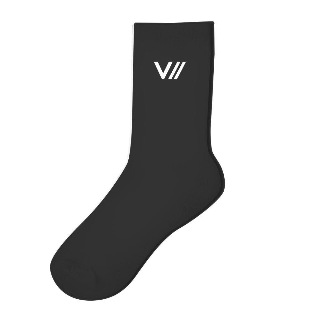 V// SOCKS Crew Socken BASIC schwarz