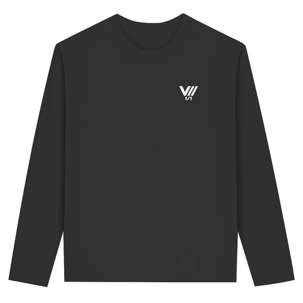 V// ONE-OF-ONE PREMIUM Longsleeve 100% Biobaumwolle BLACK EDITION