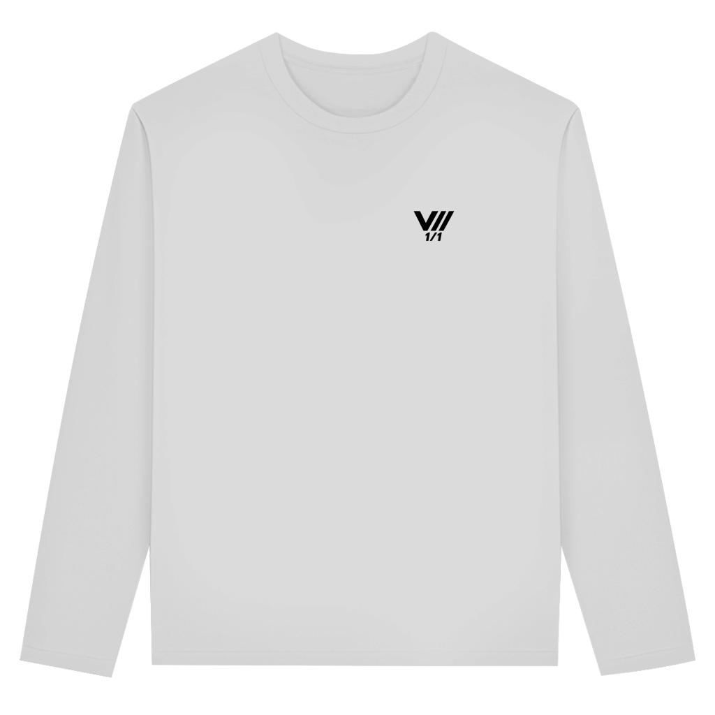 V// ONE OF ONE Longsleeve 100% Biobaumwolle WHITE EDITION