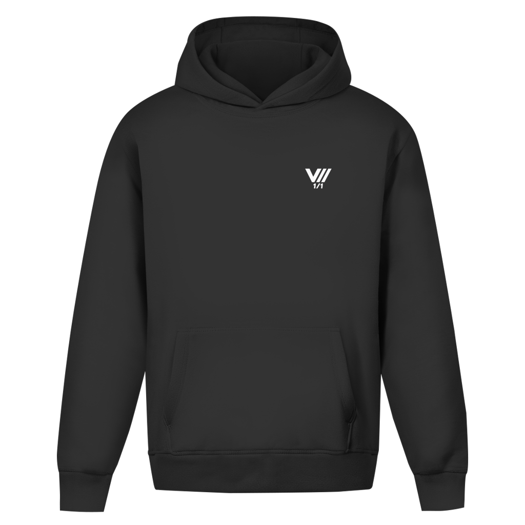 V// ONE-OF-ONE PREMIUM Oversize Hoodie ohne Kordel DARK EDITION