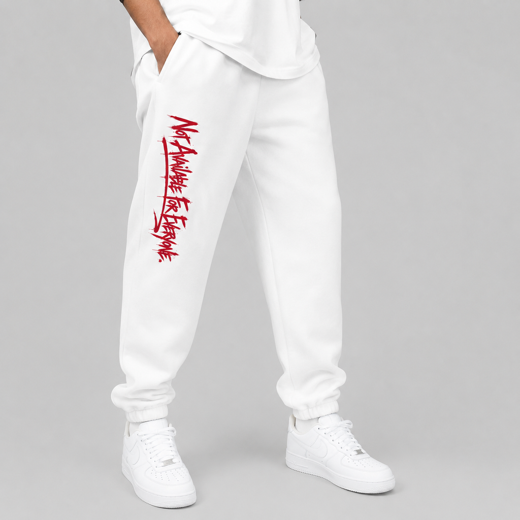 V// DROP Oversize Fluffy Sweatpants - UNVAILABLE RED PROD