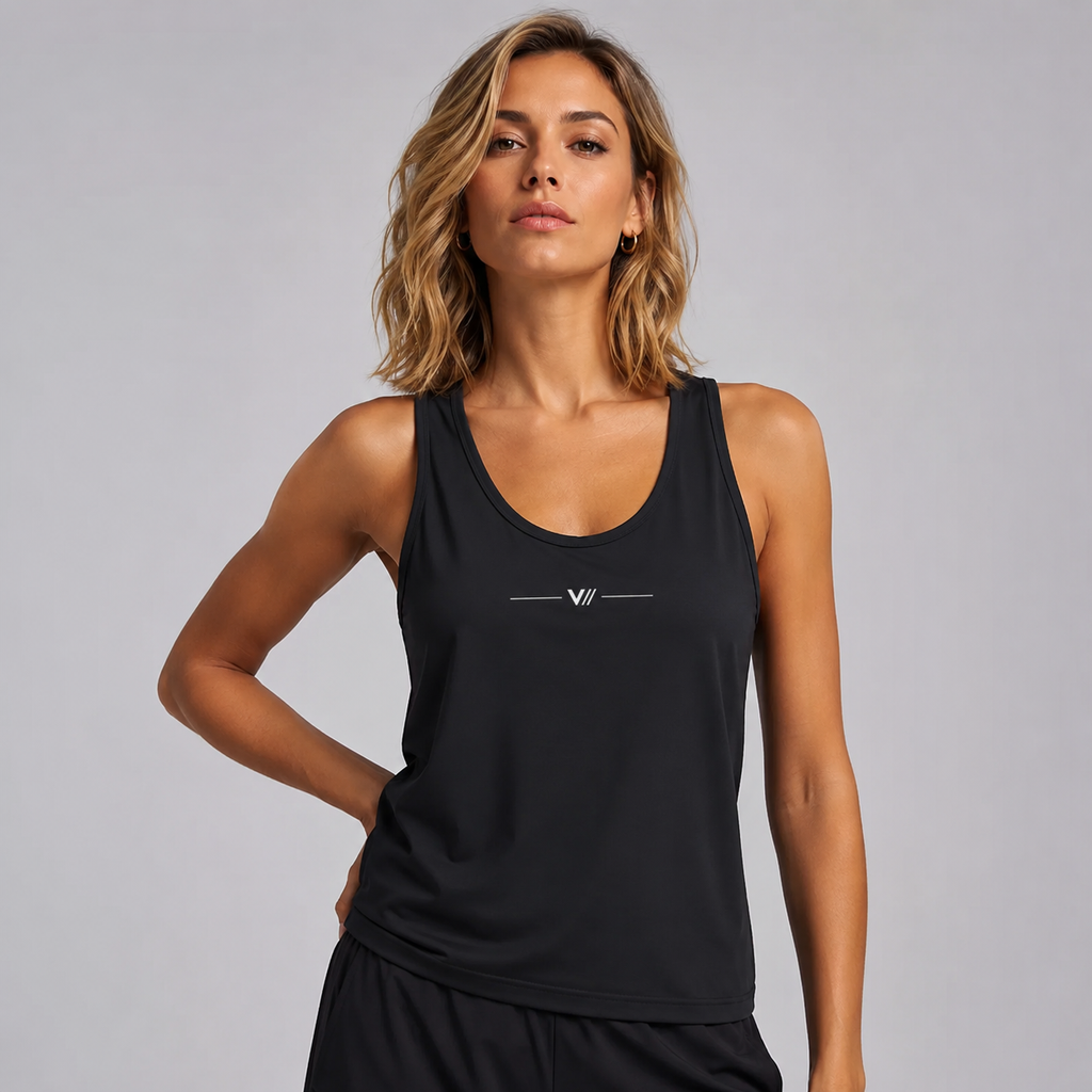 V// BLOCK Tank Top Damen Premium Organic