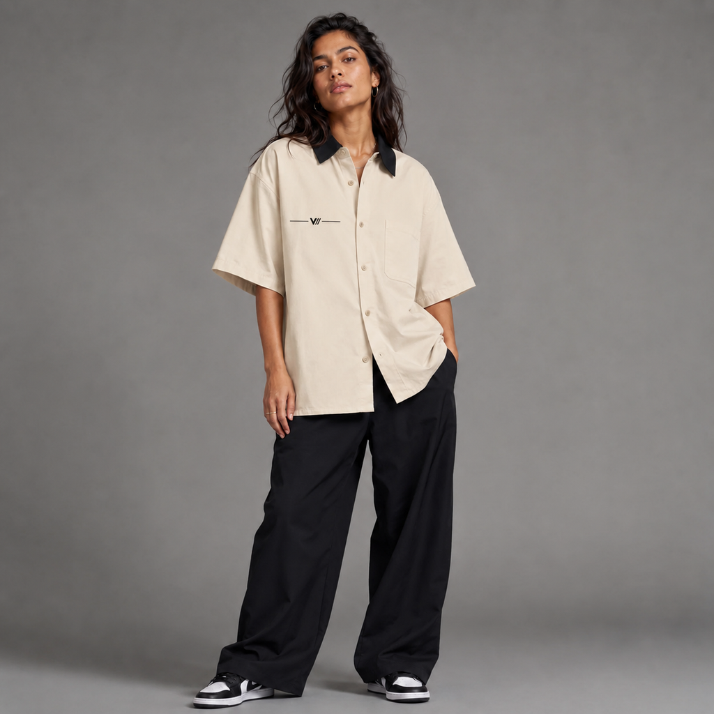 V// DROP Block Short Sleeve Shirt - Unisex
