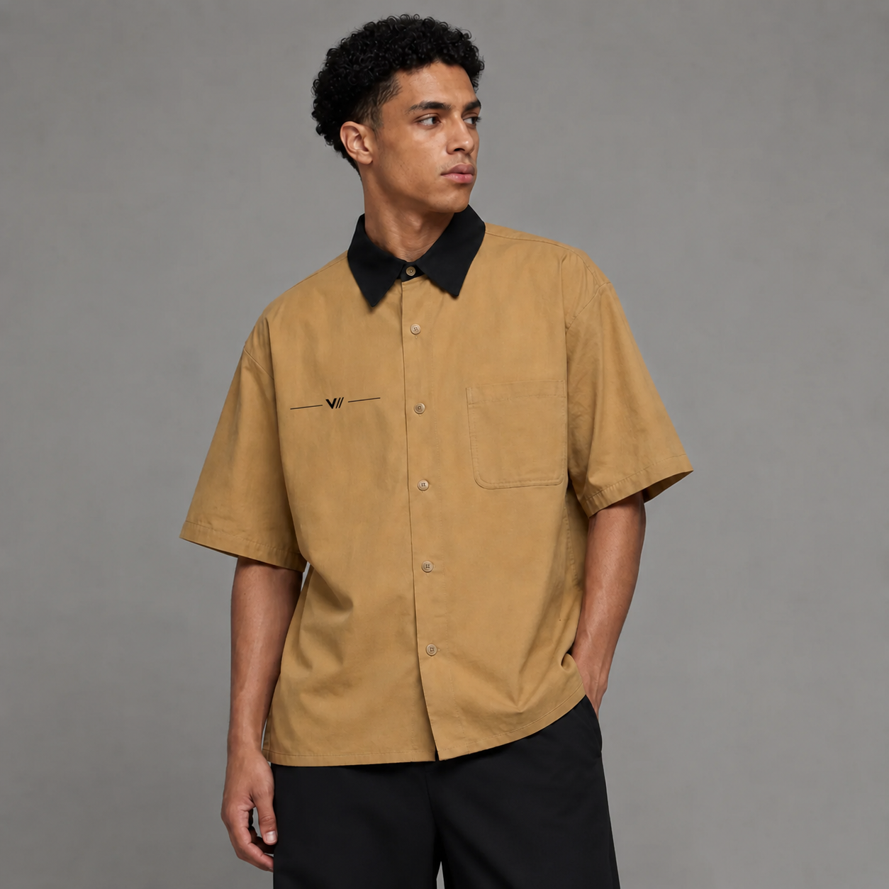 V// DROP Block Short Sleeve Shirt - Unisex