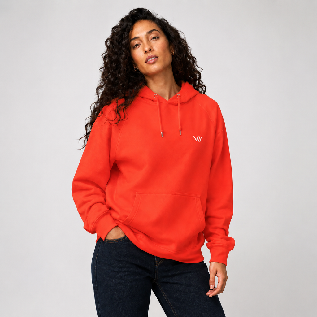 V// DROP Bio-Raglan-Hoodie Unisex - logo small