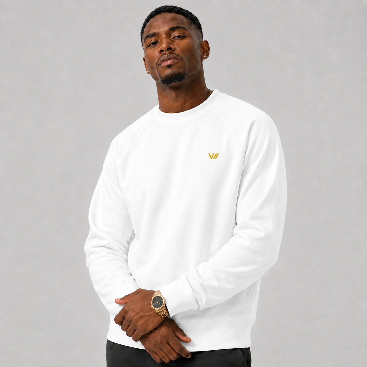 V// GOLD Bio-Organic-Raglan-Pullover - Unisex RARE BY NATURE