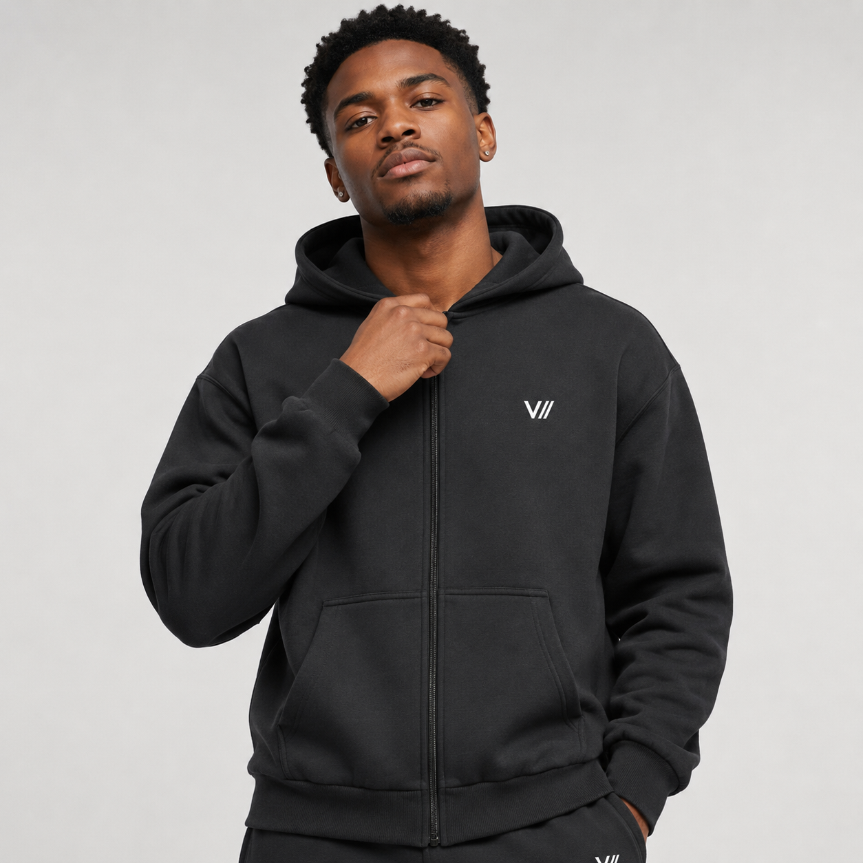 V// GETOUTHERE Oversize Zipper Hoodie