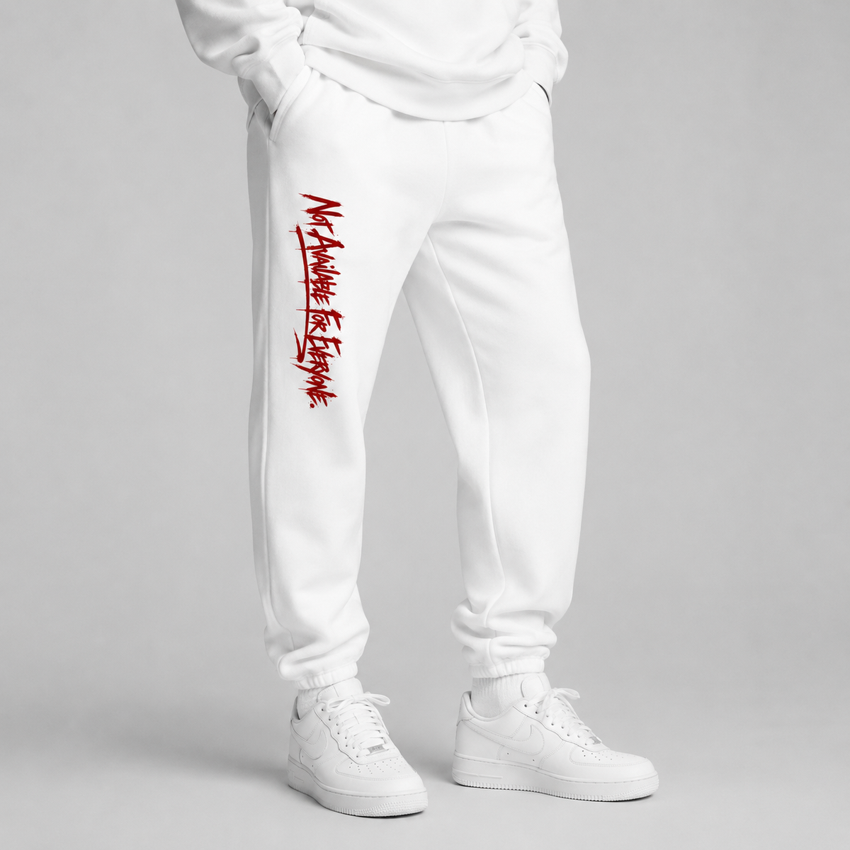 V// DROP Oversize Fluffy Sweatpants - UNVAILABLE RED PROD