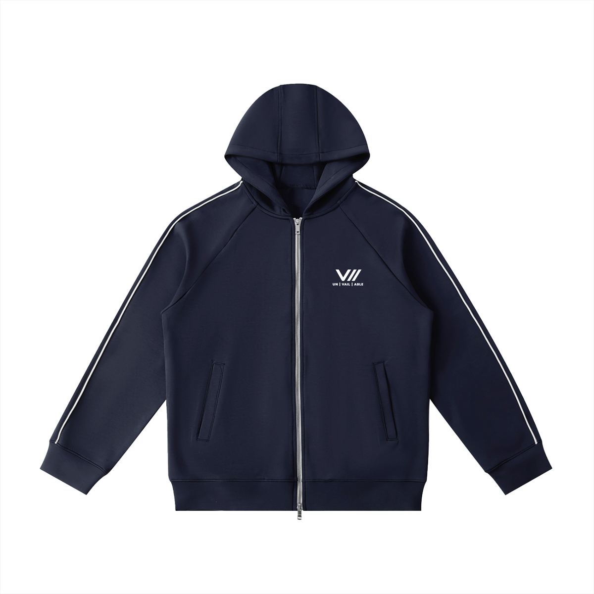 V// HEAVY Thick Raglan Sleeve Zip Hoodie - Unisex