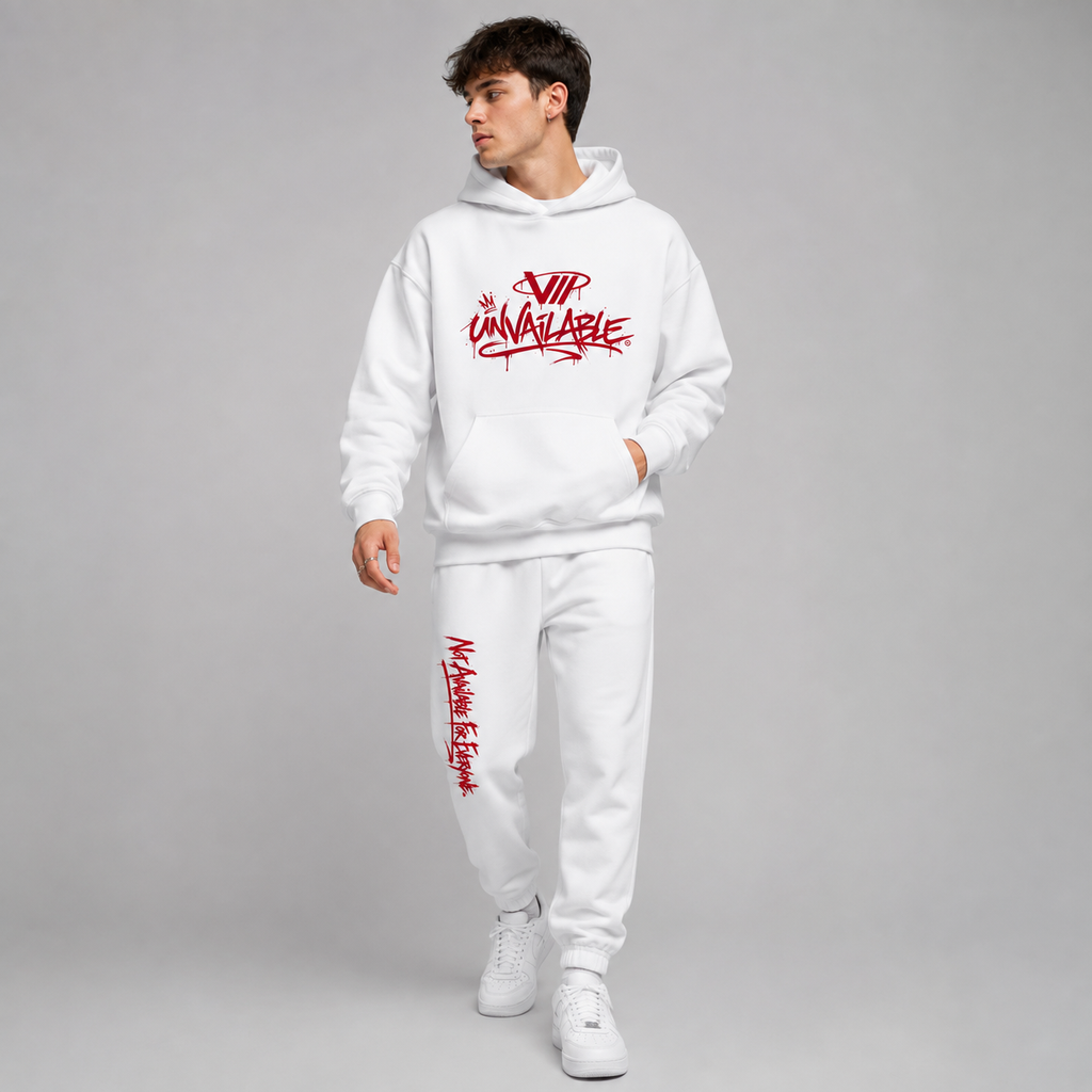 V// DROP Oversize Fluffy Sweatpants - UNVAILABLE RED PROD